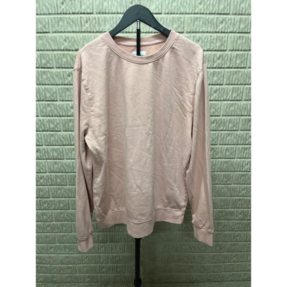Goodfellow & Co Mens XL Pink Crewneck Sweatshirt Fleece Pullover Solid Basic
